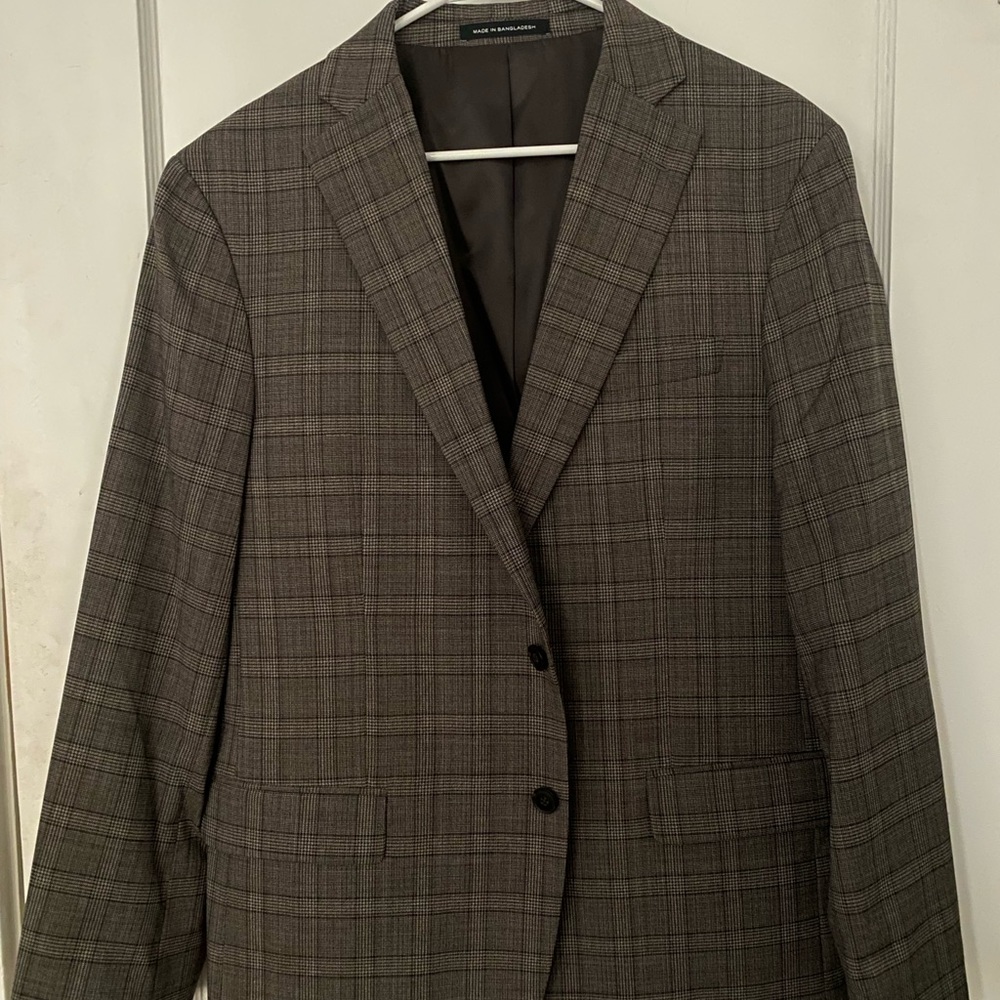 Awearness Kenneth Cole Modern Fit Sport Coat, Tan Plaid